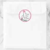 Eis-Skate Runder Aufkleber (Tasche)