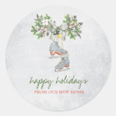 Eis-Skate, Schneeschuhwanderungen Runder Aufkleber (Vorderseite)