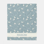 Eis-Skate und Schneeflockenmuster Fleecedecke (Vorderseite)