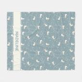 Eis-Skate und Schneeflockenmuster Fleecedecke (Vorderseite (Horizontal))