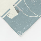 Eis-Skate und Schneeflockenmuster Fleecedecke (Ecke)