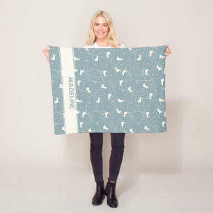 Eis-Skate und Schneeflockenmuster Fleecedecke