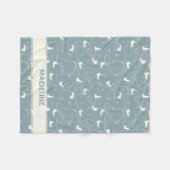 Eis-Skate und Schneeflockenmuster Fleecedecke (Vorderseite (Horizontal))