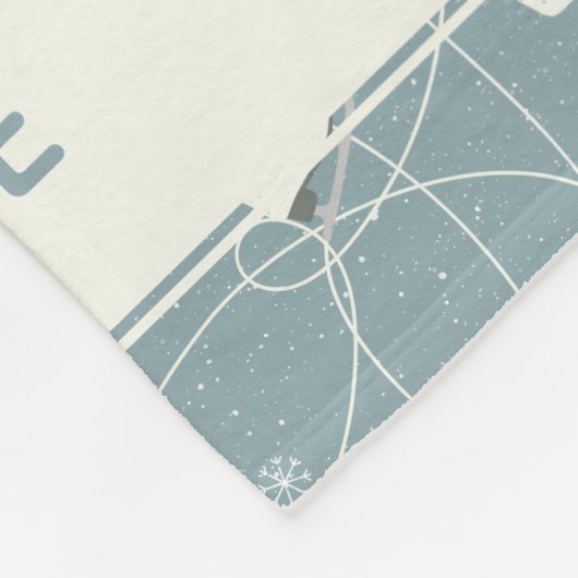 Eis-Skate und Schneeflockenmuster Fleecedecke (Ecke)