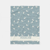 Eis-Skate und Schneeflockenmuster Fleecedecke (Vorderseite)