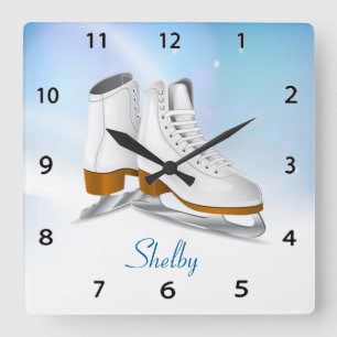 Eis-Skate-Wand-Uhr Quadratische Wanduhr