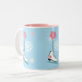 Eis-Skate Zweifarbige Tasse (Vorderseite Links)