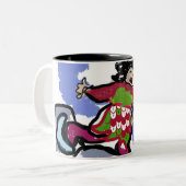 Eis-Skate Zweifarbige Tasse (Vorderseite Links)