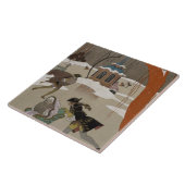 Eis-Skaten auf dem gefrorenen See Fliese (Seite)