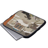 Eis-Skaten auf dem gefrorenen See Laptopschutzhülle (Vorne Knopf)