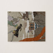 Eis-Skaten auf dem gefrorenen See Puzzle (Horizontal)