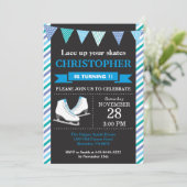 Eis Skaten Birthday Einladung 1. Geburtstag Party (Stehend Vorderseite)