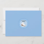 Eis Skaten Birthday Einladung BLAU Eisprinzessin (Rückseite)