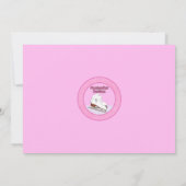 Eis Skaten Birthday Einladung PINK Eisprinzessin (Rückseite)