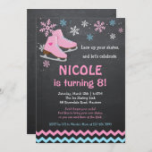 Eis-Skaten-Einladung / Ice-Skaten Einladung (Vorne/Hinten)