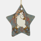 Eis Skaten Eisbär Keramik Ornament (Rechts)