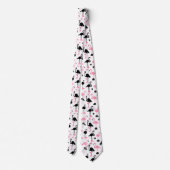 Eis-Skaten-Flamingos Krawatte (Rückseite)