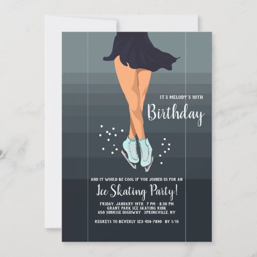 Eis Skaten Gala Einladung (Vorderseite)