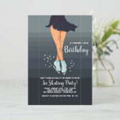 Eis Skaten Gala Einladung (Stehend Vorderseite)