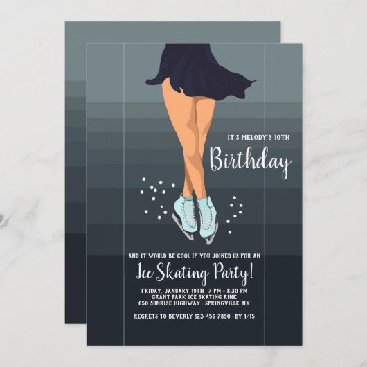 Eis Skaten Gala Einladung (Vorne/Hinten)