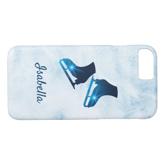 Eis-Skaten-Gehäuse Figur Skate blauer Sterne Case-Mate iPhone Hülle (Rückseite (Horizontal))
