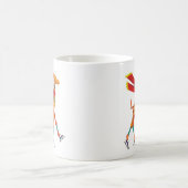 Eis-Skaten-Giraffe mit Schal Kaffeetasse (Mittel)