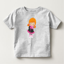 Eis Skaten Girl, Niedlich Girl, Orangenhaar, Scarf Kleinkind T-shirt