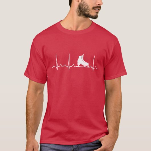 Eis Skaten Heartbeat T-Shirt (Vorderseite)