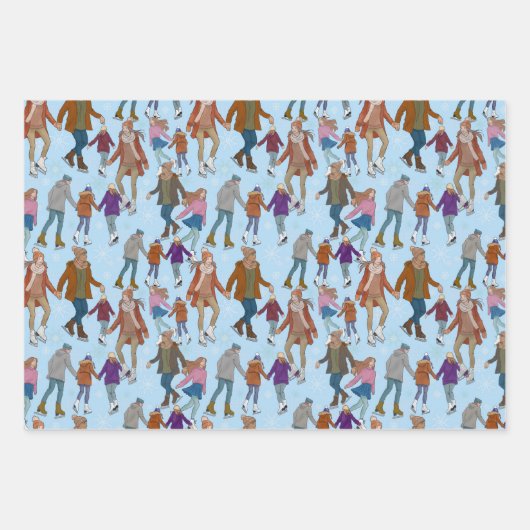 Eis Skaten im Park Geschenkpapier Set (Vorderseite)