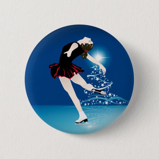 Eis-Skaten-Knopf Button (Vorderseite)