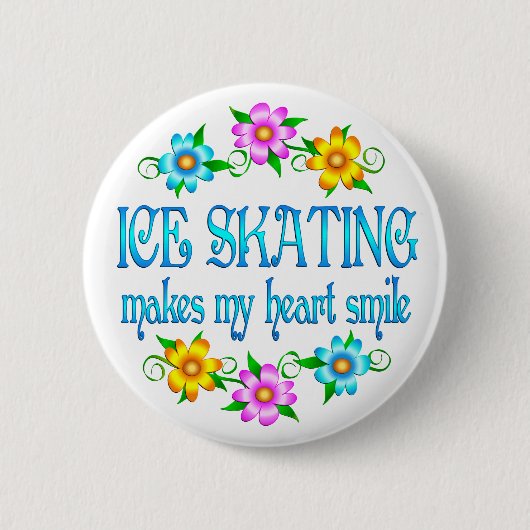 Eis-Skaten-Lächeln Button (Vorderseite)