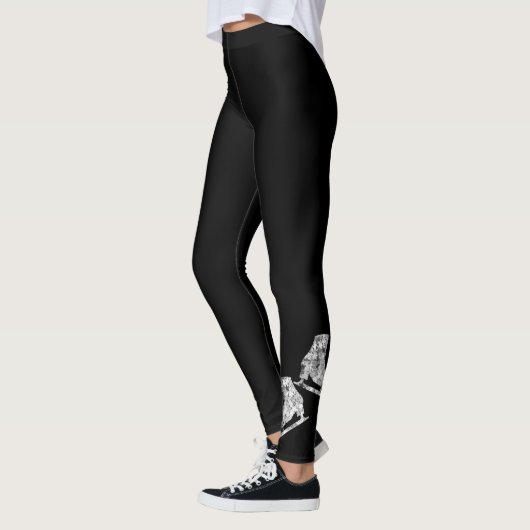 Eis-Skaten-Leggings - Silver Star-Figur-Skate Leggings (Links)