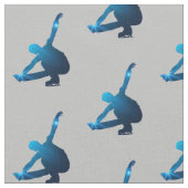 Eis Skaten - Männlicher Skater blauer Stern Stoff (Nahaufnahme)