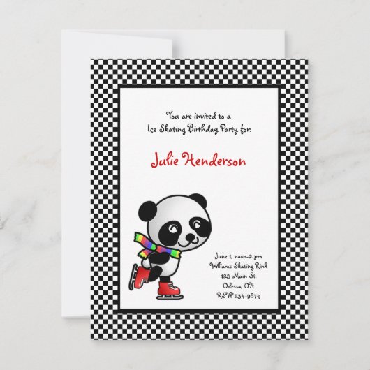 Eis-Skaten-Party Einladung (Vorderseite)