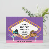 Eis-Skaten-Party Einladung (Stehend Vorderseite)