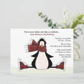 Eis-Skaten-Party Einladung (Stehend Vorderseite)