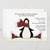 Eis-Skaten-Party Einladung (Vorne/Hinten)