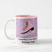 Eis-Skaten-Party, rosa Skate Zweifarbige Tasse (Links)