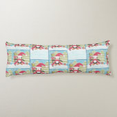 Eis Skaten Pinguin Muster blaues Kissen (Rückseite)