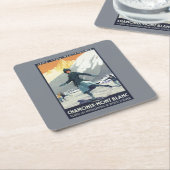 Eis-Skaten - PLM olympisches Promo-Plakat Rechteckiger Pappuntersetzer (angewinkelt)