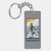 Eis-Skaten - PLM olympisches Promo-Plakat Schlüsselanhänger (Vorderseite links)