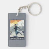 Eis-Skaten - PLM olympisches Promo-Plakat Schlüsselanhänger (Rückseite)