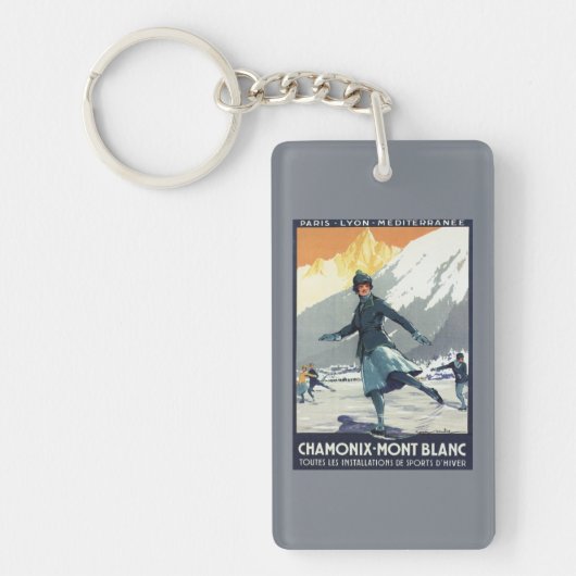 Eis-Skaten - PLM olympisches Promo-Plakat Schlüsselanhänger (Vorderseite)