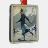 Eis-Skaten - PLM olympisches Promo-Plakat Silbernes Ornament (Rechts)