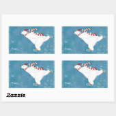 Eis-Skaten-Polar-Aufkleber Rechteckiger Aufkleber (Blatt)