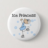 Eis-Skaten-Prinzessin Tshirts und Geschenke Button (Vorderseite)