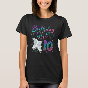 Eis Skaten Rolling 10 Jahre alt 10. Geburtstagsmäd T-Shirt