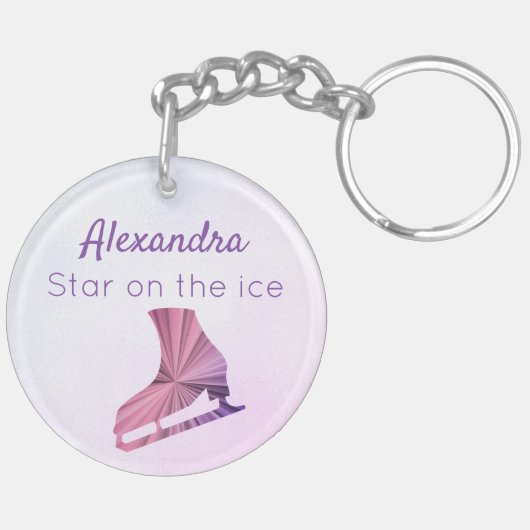 Eis Skaten Schlüsselanhänger Star Figur Skater lil (Rückseite rechts)