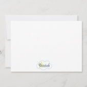 Eis-Skaten, Schneeflocken, Einladung (Rückseite)