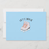 Eis-Skaten Skate-laden blaues Einladung (Rückseite)